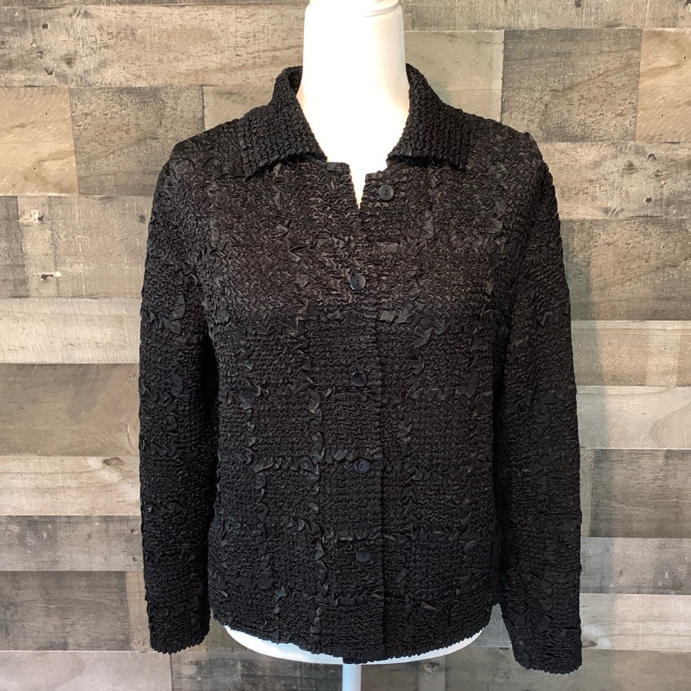 Pleats Collection By Pings Imports, Inc. button front jacket